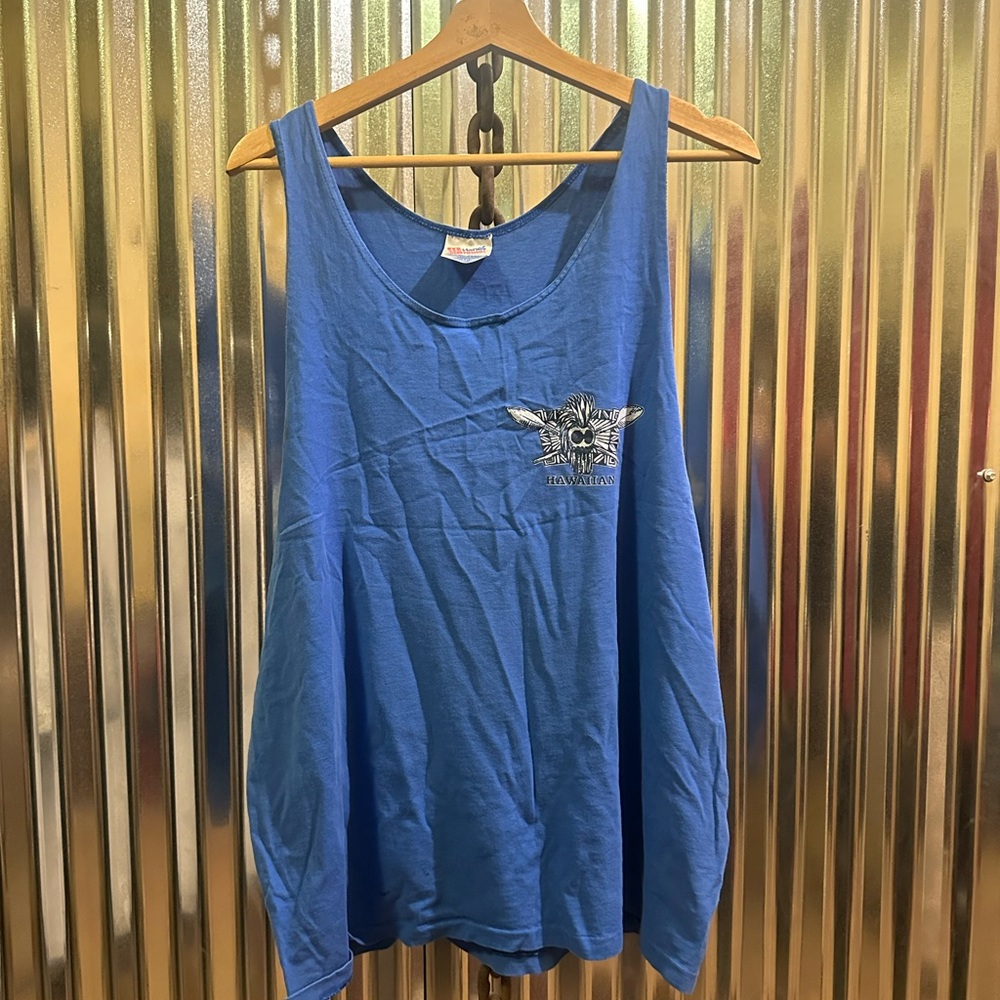 Hanes Blue Graphic Tank Top